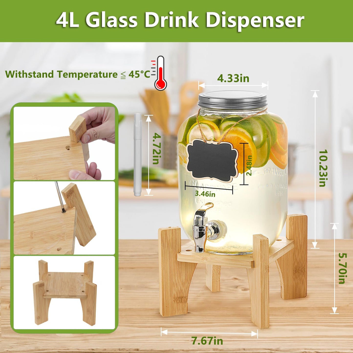 Hisredsun 2 x 4L Getränkespender mit Zapfhahn für Partys