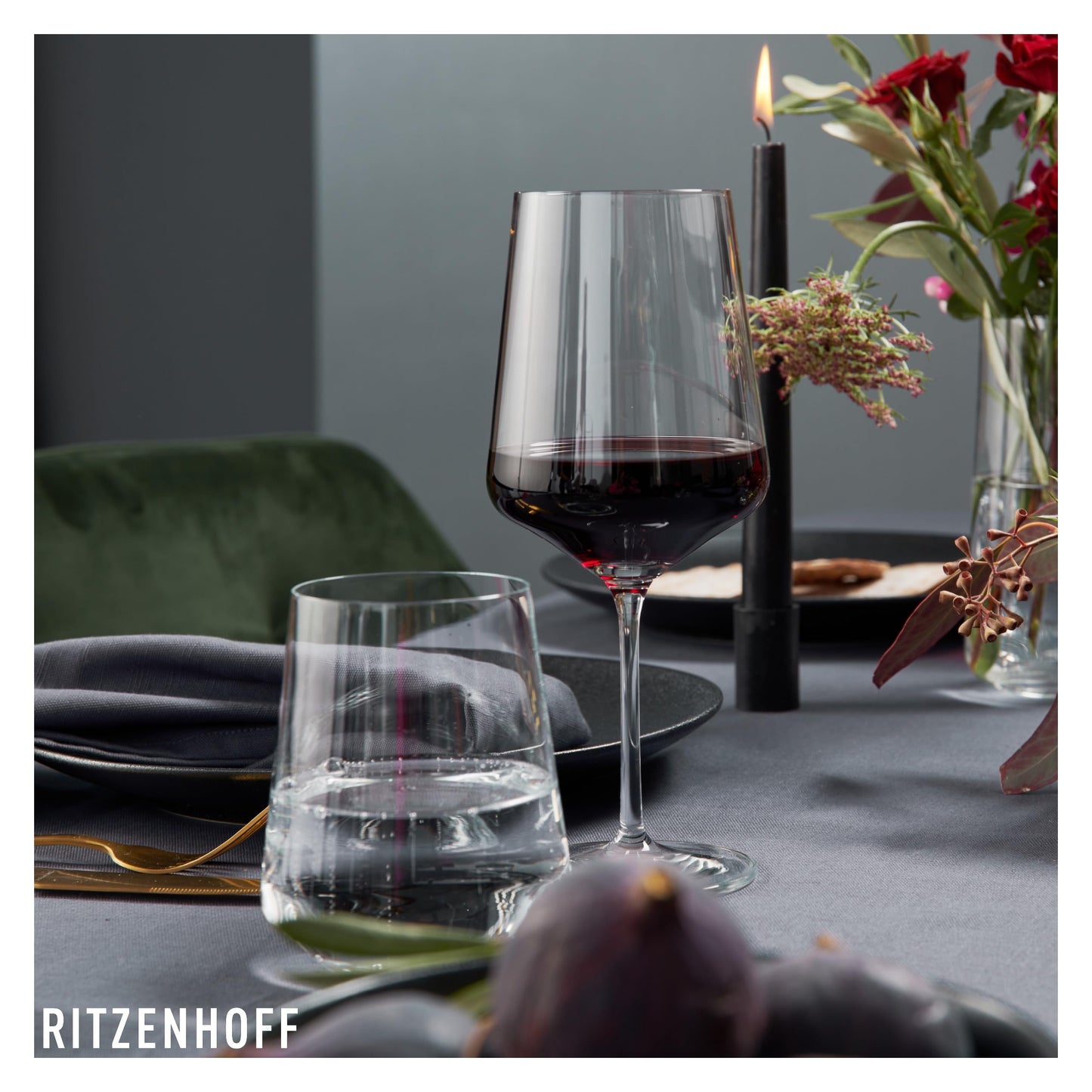 RITZENHOFF 6301001 Rotweinglas 500 ml - Serie Lichtweiss - 6 Stück im Geschenk-Set - stilvoll-modern - Made in Germany
